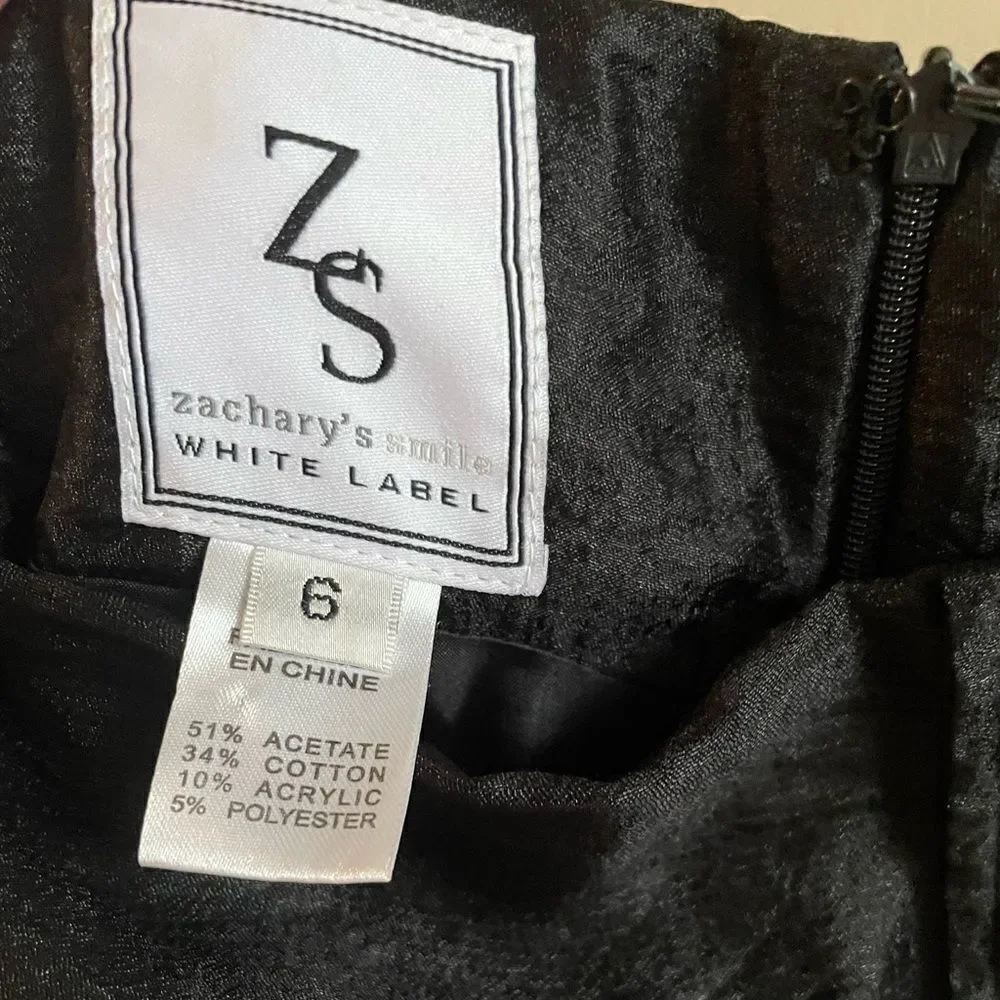 ‎Zachary’s Smile White Label gold tuxedo skirt
